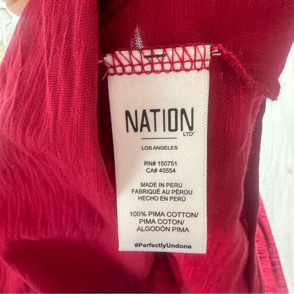 Nation Ltd | Hillary Romance Tee Heartbreaker Pink Size Small NWT NEW - Picture 7 of 10